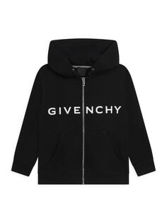 Кардиган Mini Me с капюшоном для маленьких мальчиков и мальчиков Givenchy, черный