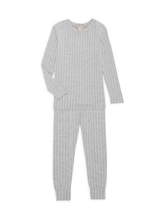Пижамный комплект Little Kid&apos;s &amp; Kid&apos;s Mini Gisele Eberjey, серый
