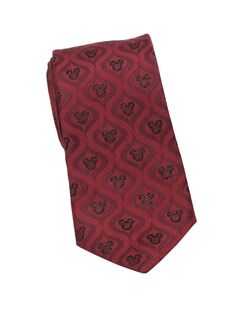 Шелковый галстук с эффектом металлик Disney Mickey Mouse Holiday Cufflinks, Inc., красный