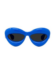 Солнцезащитные очки «кошачий глаз» 55 мм с завышенной талией Loewe, синий