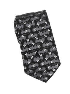 Шелковый галстук DC Comics Batman Cross Cufflinks, Inc., черный