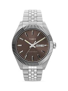 Часы Waterbury из нержавеющей стали Timex, серебряный