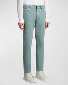 Мужские прямые эластичные брюки с 5 карманами ZEGNA