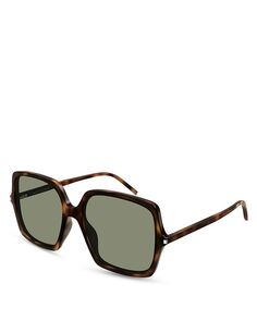 Тонкие солнцезащитные очки-бабочки, 57 мм Saint Laurent