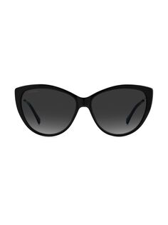 Солнцезащитные очки &quot;кошачий глаз&quot; Rym 60MM Jimmy Choo, черный