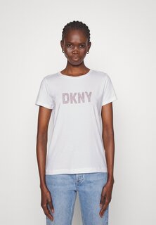 Футболка с принтом DKNY, белый