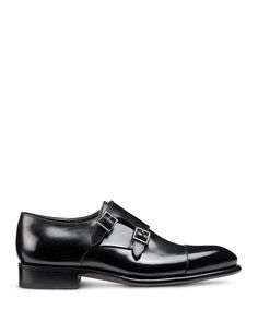 Мужские классические туфли Carter Cap Toe с двумя ремешками Monk Santoni