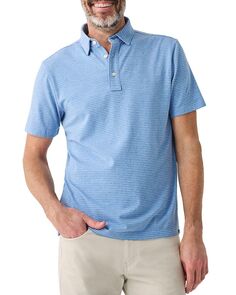 Мужская футболка-поло с коротким рукавом, стандартный крой Faherty