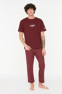 Пижамный комплект TRENDYOL MAN, бордовый