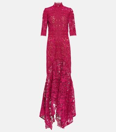 Гипюровое кружевное платье Kalissa COSTARELLOS, розовый