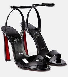 Кожаные сандалии Condorapik Queen 100 Christian Louboutin, черный