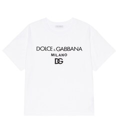 Хлопковая футболка с логотипом Dolce&amp;Gabbana, белый