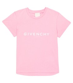 Хлопковая футболка с логотипом Givenchy Kids, розовый