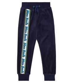 Бархатные спортивные штаны с логотипом Marc Jacobs, синий