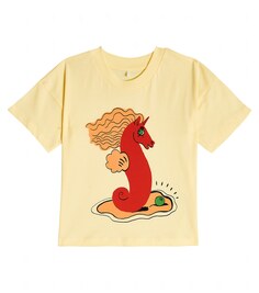 Хлопковая футболка с принтом Mini Rodini, желтый