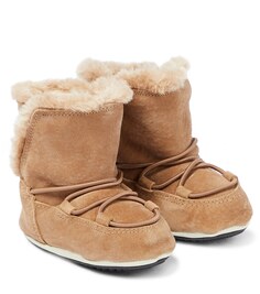 Замшевые зимние сапоги Crib Moon Boot, розовый