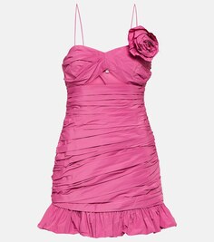 Мини-платье Jessilyn со сборками LOVESHACKFANCY, розовый