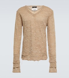 Рваный свитер Dolce&amp;Gabbana, бежевый