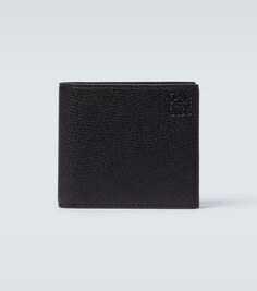 Кошелек Bifold из зерненой кожи Loewe, черный