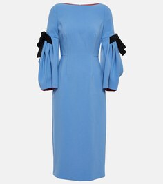 Платье миди Venturi из крепа ROKSANDA, синий