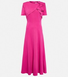 Платье миди асимметричного кроя ROLAND MOURET, розовый