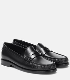 Кожаные лоферы Le Loafer Saint Laurent, черный