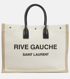 Сумка-тоут Rive Gauche из парусины Saint Laurent, белый