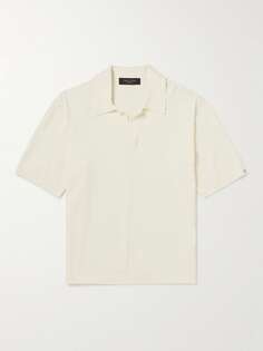 Рубашка поло из махровой ткани с добавлением хлопка Johnny RAG &amp; BONE, белый