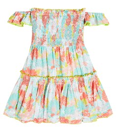 Платье Aurora с цветочным принтом Poupette St Barth, разноцветный