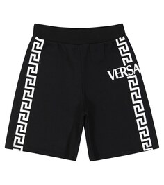 Хлопковые шорты Greca Versace, черный