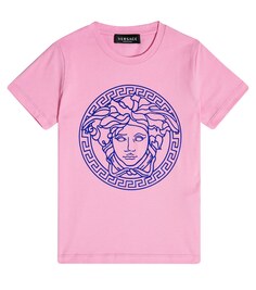 Футболка с принтом Medusa Versace, розовый