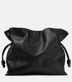 Кожаная сумка через плечо Flamenco XL Loewe, черный