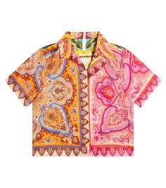 Рубашка Halycon с узором пейсли Zimmermann Kids, разноцветный