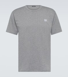 Хлопковая футболка для лица Acne Studios, серый
