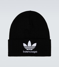 Шапка-бини с логотипом из коллаборации с Adidas Balenciaga, черный