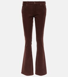 Расклешенные джинсы средней посадки 7 FOR ALL MANKIND, коричневый