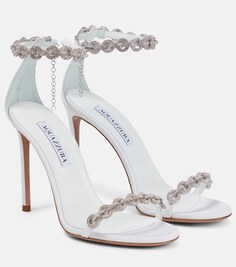 Декорированные сандалии Love Link 105 Aquazzura, белый