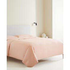 Пододеяльник Zara Home 180 Thread Count) Cotton Percale Duvet, розовый