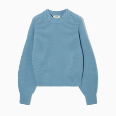 Джемпер COS Ribbed Cashmere-blend, голубой