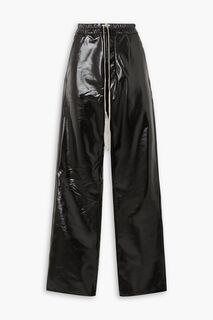 Прямые брюки из смесового хлопка с покрытием DRKSHDW BY RICK OWENS, черный