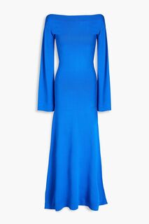 Трикотажное платье макси Sima с открытыми плечами BY MALENE BIRGER, синий