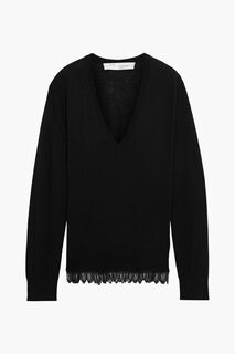 Кашемировый свитер Sophya с кружевной отделкой IRO, черный