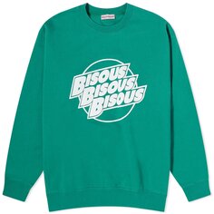 Свитшот Bisous Skateboards Western Unisex, зеленый