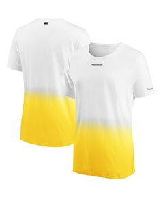 Женская белая футболка Washington Football Team Dip Dye WEAR by Erin Andrews, белый
