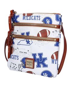 Кошелек через плечо с тройной молнией Kentucky Wildcats College Game Day Dooney &amp; Bourke, белый