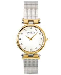 Женские швейцарские классические часы с браслетом из нержавеющей стали с бриллиантами (1/8 карата, 24 мм) Pierre Laurent