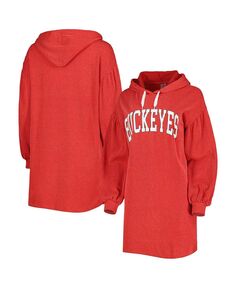 Женское винтажное платье три-смесового цвета Scarlet Ohio State Buckeyes Game Winner Gameday Couture