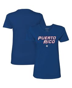 Женская классическая деревенская футболка Royal Puerto Rico Baseball 2023 World Baseball Legends