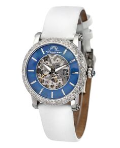 Женские автоматические часы Liza с атласным кожаным ремешком 692ALIL Porsamo Bleu, белый