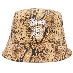 Панама Stussy Stock Logo Bucket, коричневый